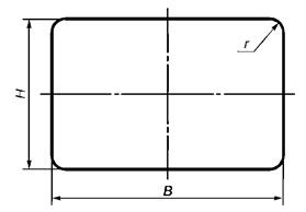 Рисунок Д.8 - Размеры прямоугольных знаков горизонтального формата