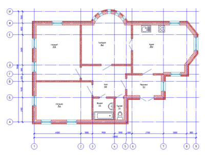 Рис. 4. Пример плана, выполненного в модуле «Архитектура»